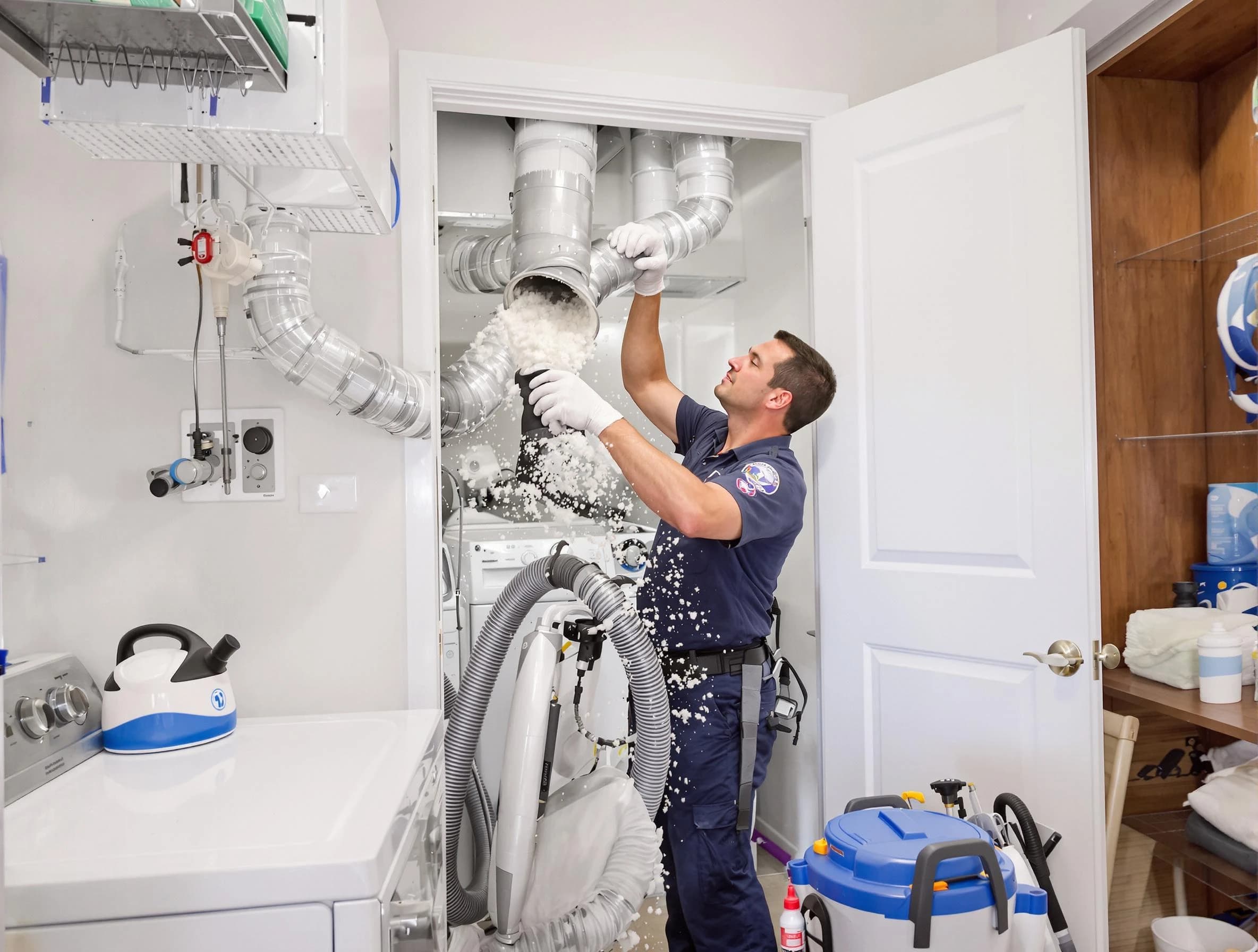 East Basin Dryer Vent Cleaning technician delivering thorough residential dryer vent cleaning service in East Basin